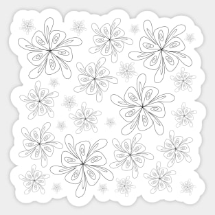 COLOR ME! Abstracted Flower Pattern Sticker